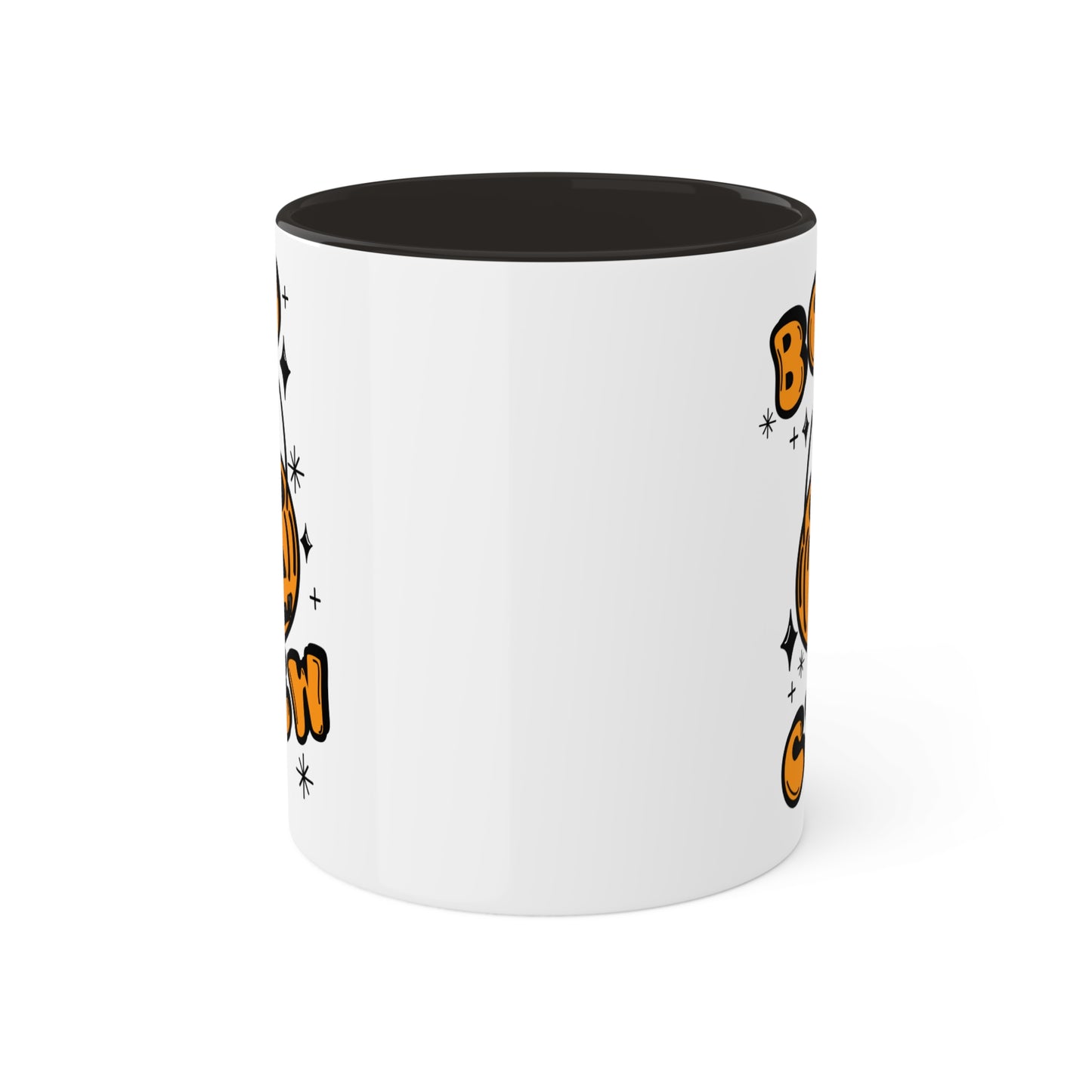 Boo Crew Spooky Season Mug | Fall Coffee Mug with color inside and color handles