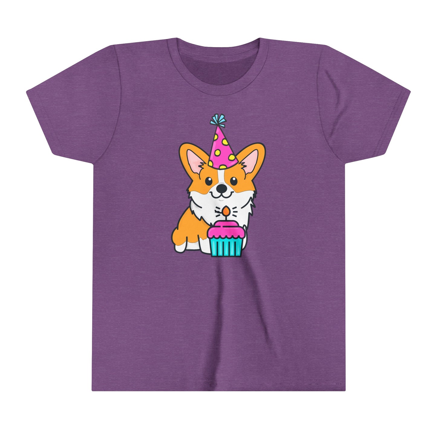 Kids Birthday Corgi Dog T-Shirt | Birthday Cake Shirt | Birthday Gift | Youth Corgi Graphic Tee | Kid Dog Lover Tee | Corgi Family