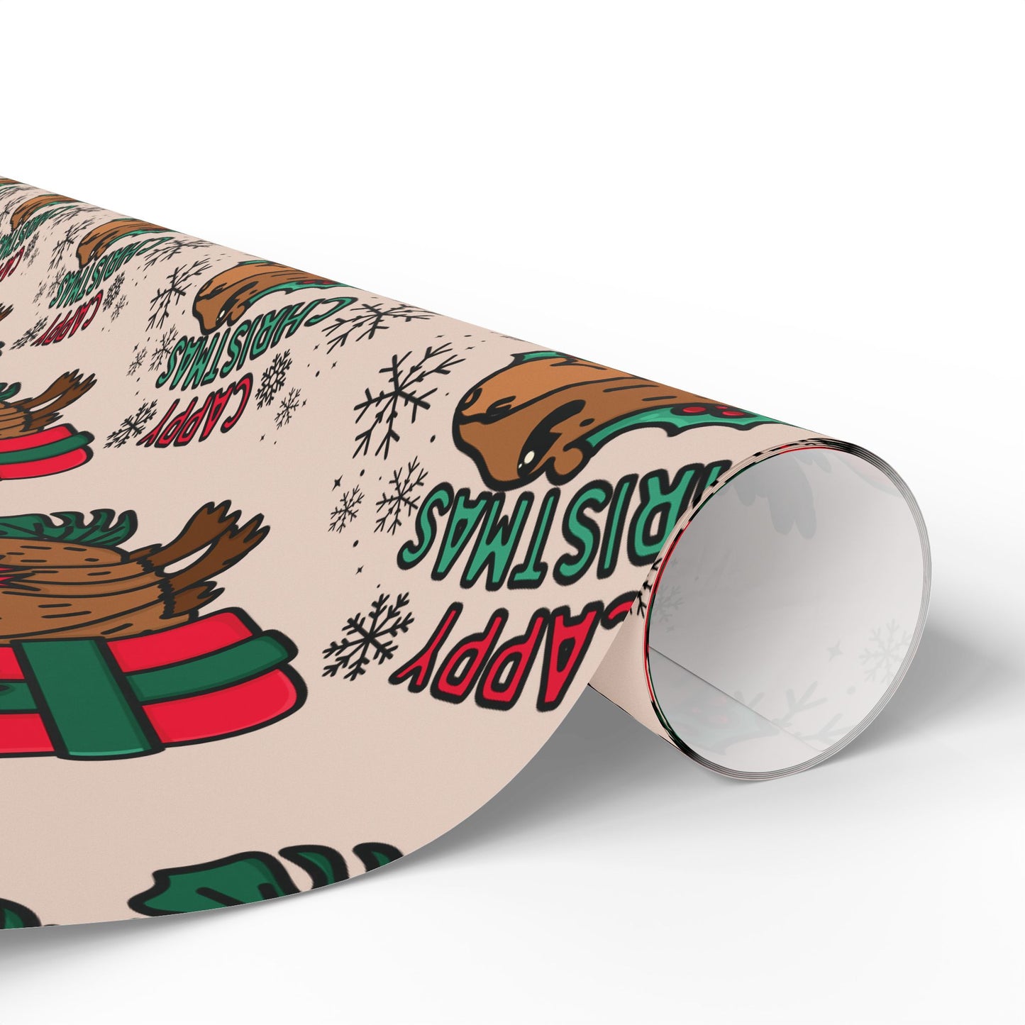 Cappy Christmas Capybara Wrapping Paper - Cute Holiday Gift Wrap, Festive Capybara-Themed Wrapping Paper, Unique Animal Lover Gift Wrap, Christmas Packaging