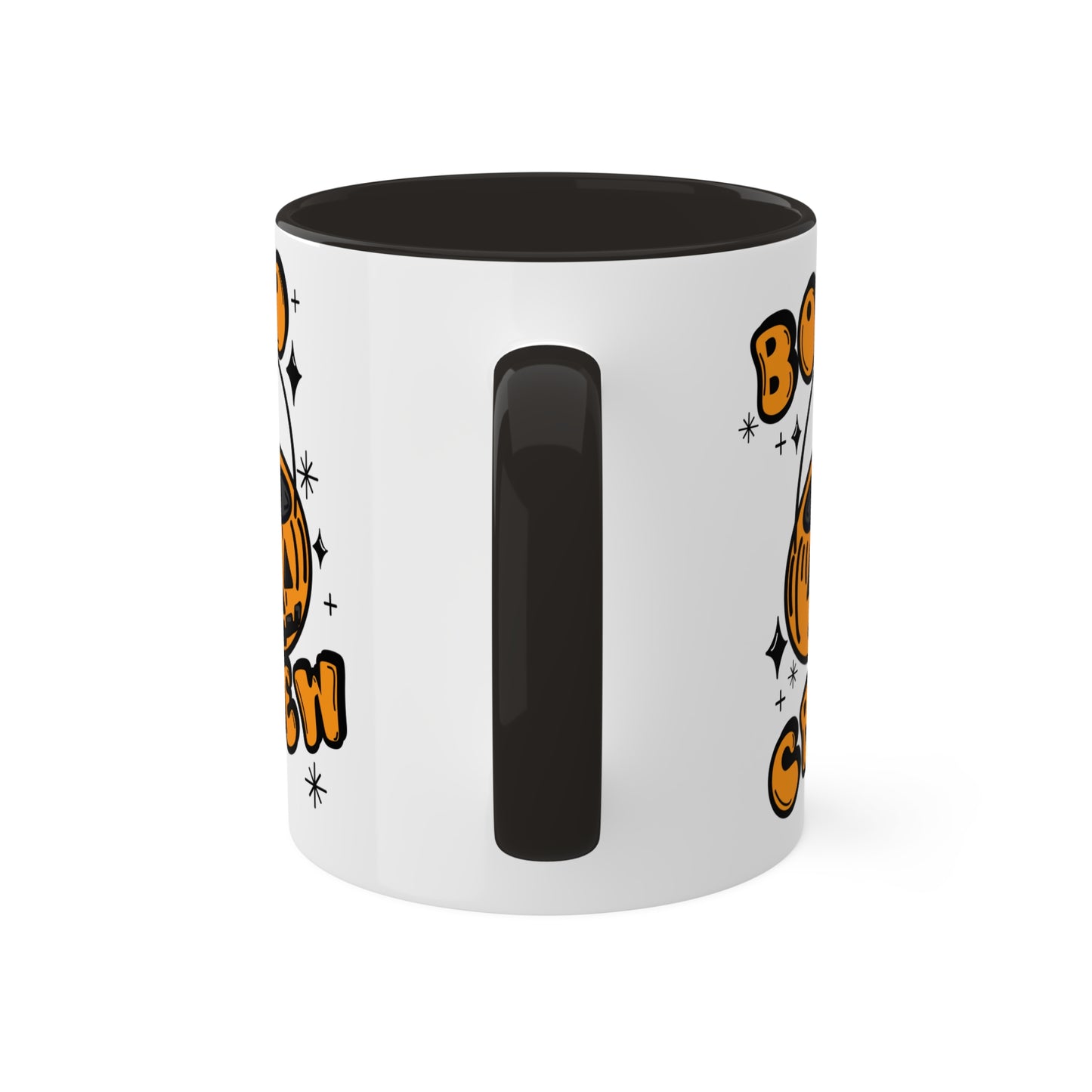 Boo Crew Spooky Season Mug | Fall Coffee Mug with color inside and color handles