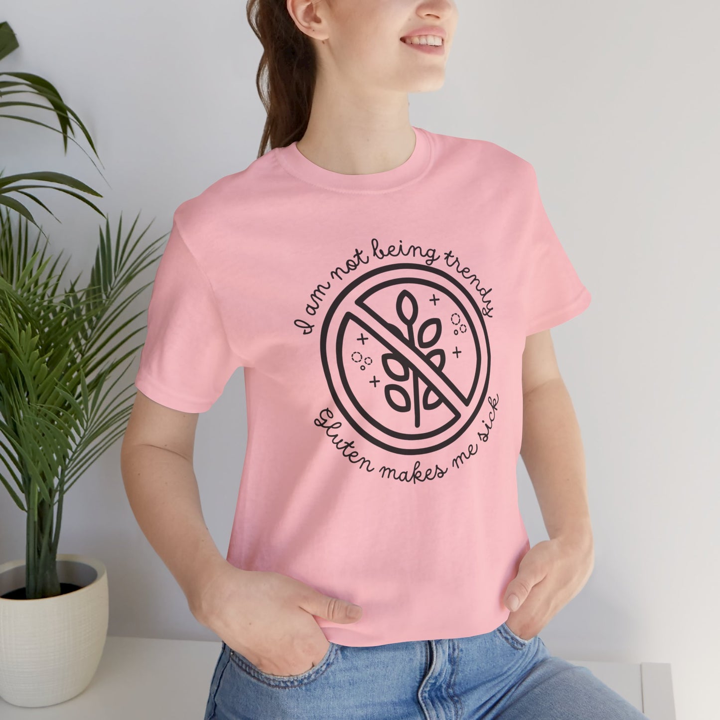 Gluten Free T-Shirt | I'm Not Being Trendy, Gluten Makes Me Sick | Gluten Allergy | Celiac Awareness | Gluten Free Lifestyle | Celiac Gifts