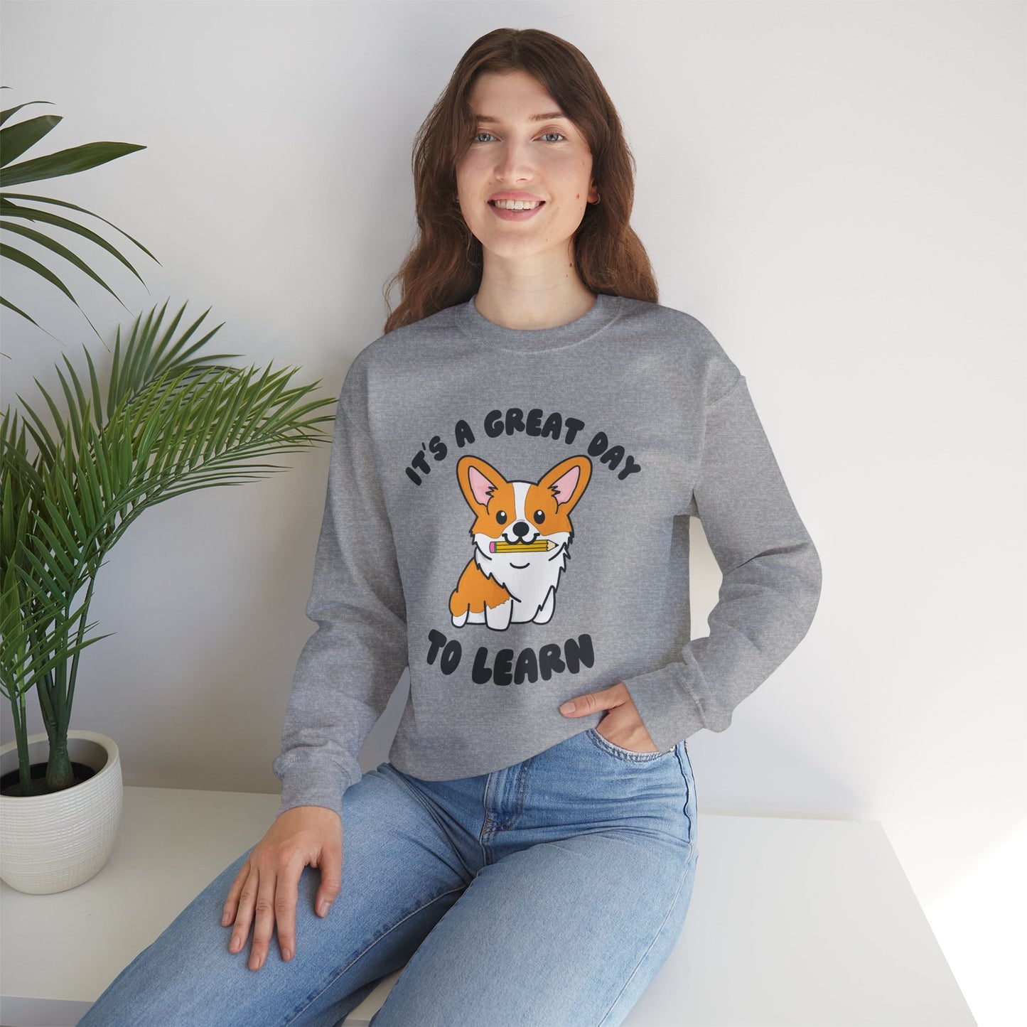 Corgi Teacher Pullover | Corgi School Teacher Sweatshirt | Apparel for Educators & Corgi Lovers | Teacher Gift | Elementary Teacher Sweater