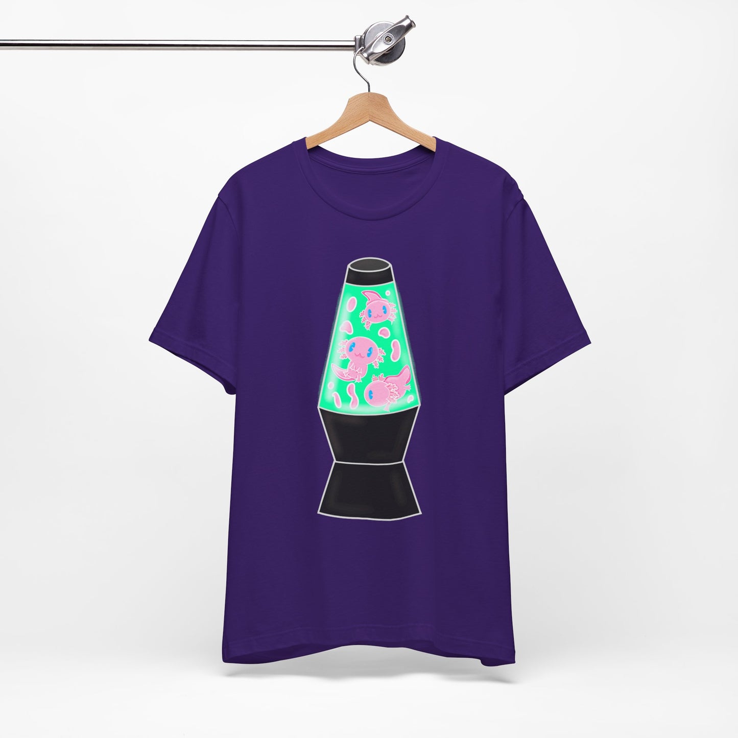 Axolotl Lava Lamp Retro Adult Unisex Tee | Mexican Axolotl Graphic Tee | Axolotl Lover Gifts | Funny Animal Shirt | Unique Amphibian Tee