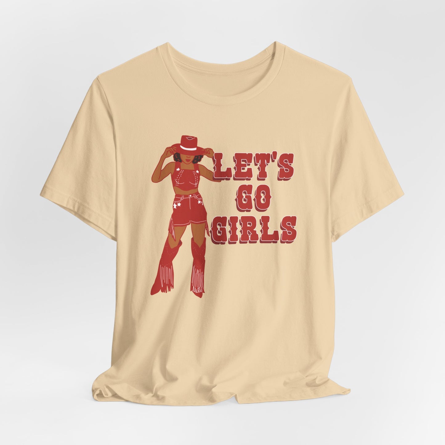 Let's Go Girls Black Cowgirl Western Graphic Tee | Afro Cowgirl Graphic T-Shirt