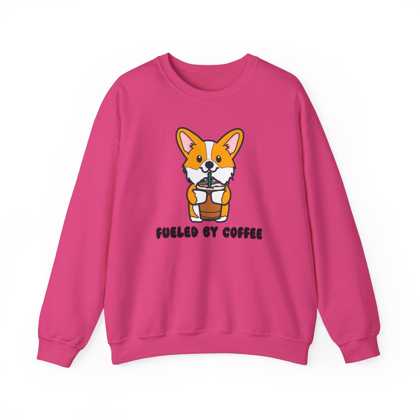 Corgi Coffee Unisex Heavy Blend Crewneck Sweatshirt | Iced Coffee Sweater | Coffee Pullover | Corgi Sweatshirt | Corgi Apparel | Corgi Gifts