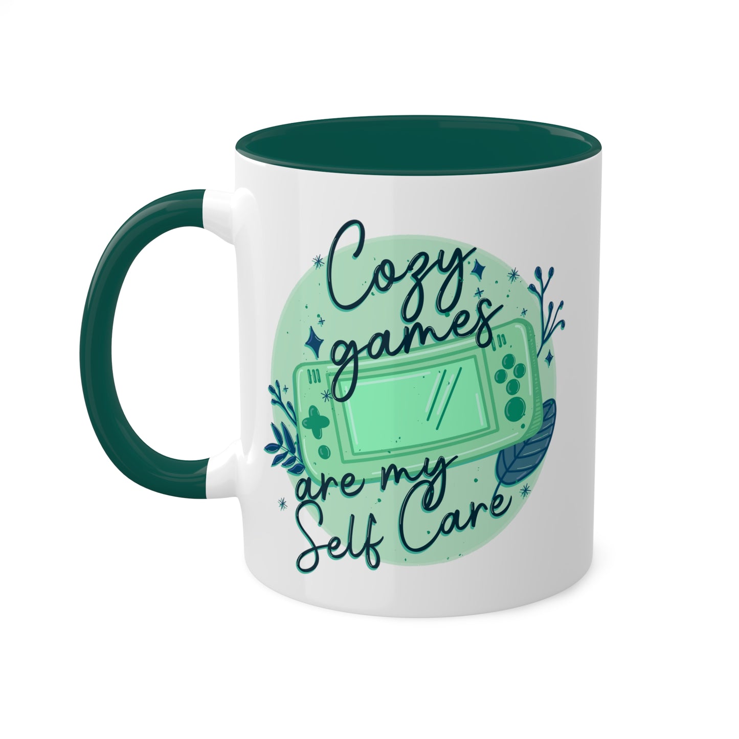 Cozy Games Are My Self Care Coffee Mug | Video Game Accent Mug | Pink Gamer Aesthetic | Purple Gamer | Yellow Gamer | Gamer Girl Tee