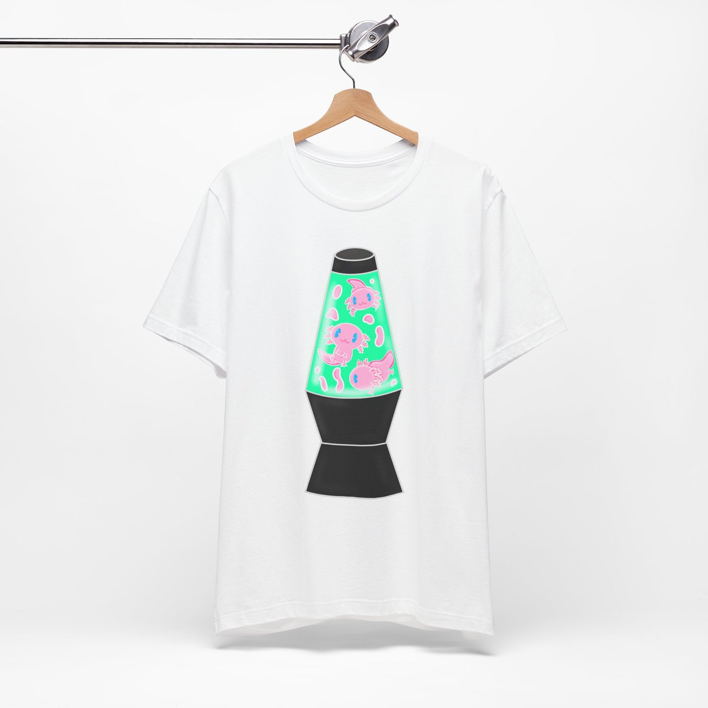 Axolotl Lava Lamp Retro Adult Unisex Tee | Mexican Axolotl Graphic Tee | Axolotl Lover Gifts | Funny Animal Shirt | Unique Amphibian Tee