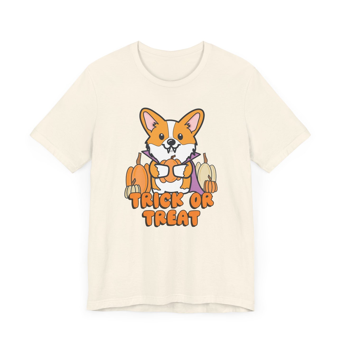 Corgi Vampire Halloween Unisex Fit Graphic Tee | Ladies Fall T-Shirt