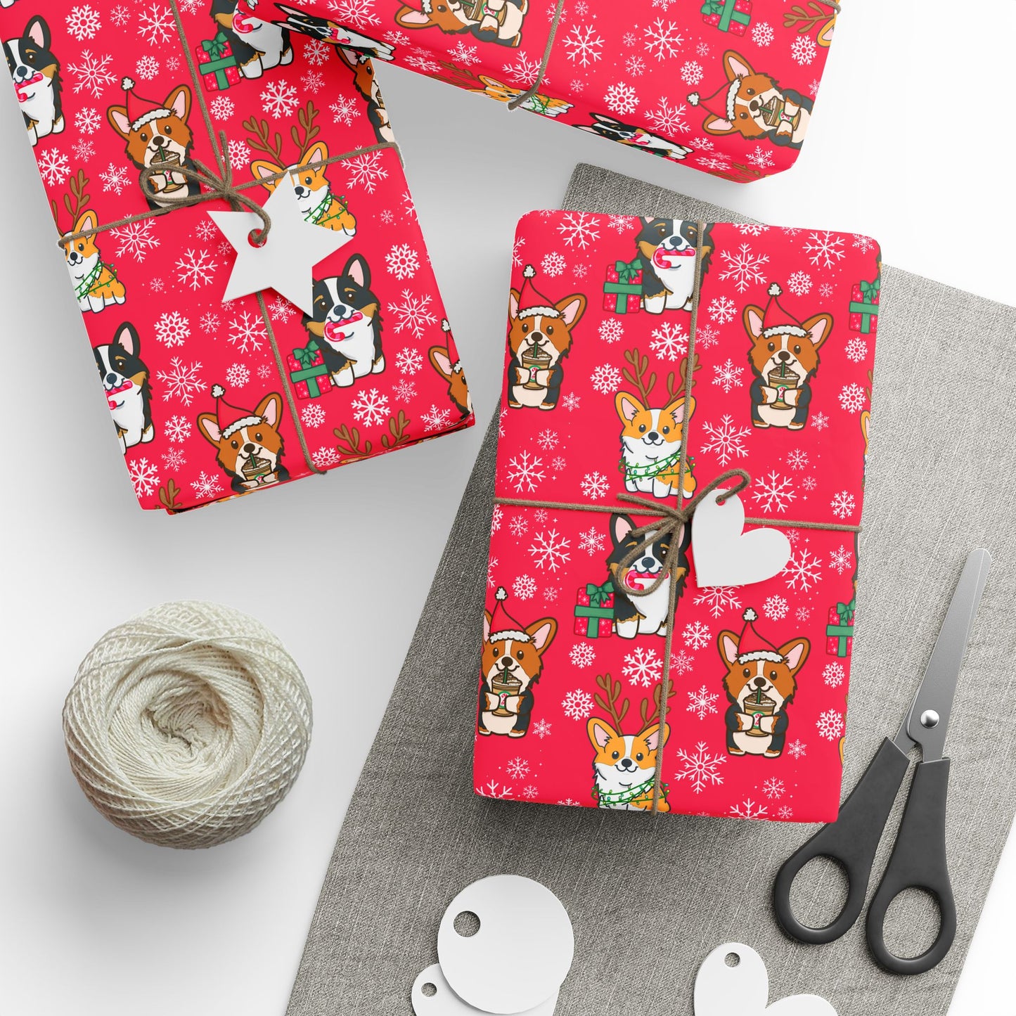 Christmas Pembroke Welsh Corgi Wrapping Paper - Cute Holiday Gift Wrap, Dog Lover Christmas Paper, Festive Corgi Gift Wrap, Pet-Themed Holiday Wrapping