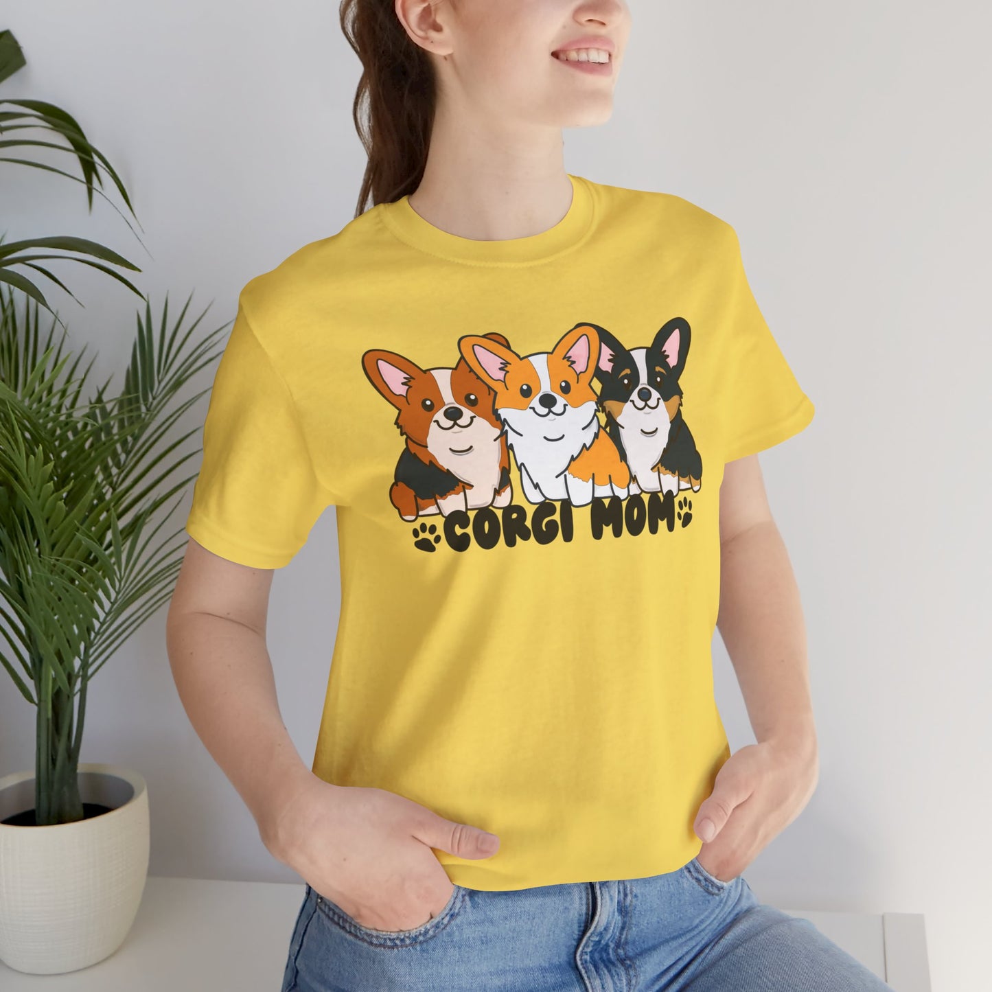 Corgi Mom Graphic Tee | Corgi Lover Shirt | Dog Mom Gift | Cute Corgi T-Shirt | Corgi Mom Life Apparel