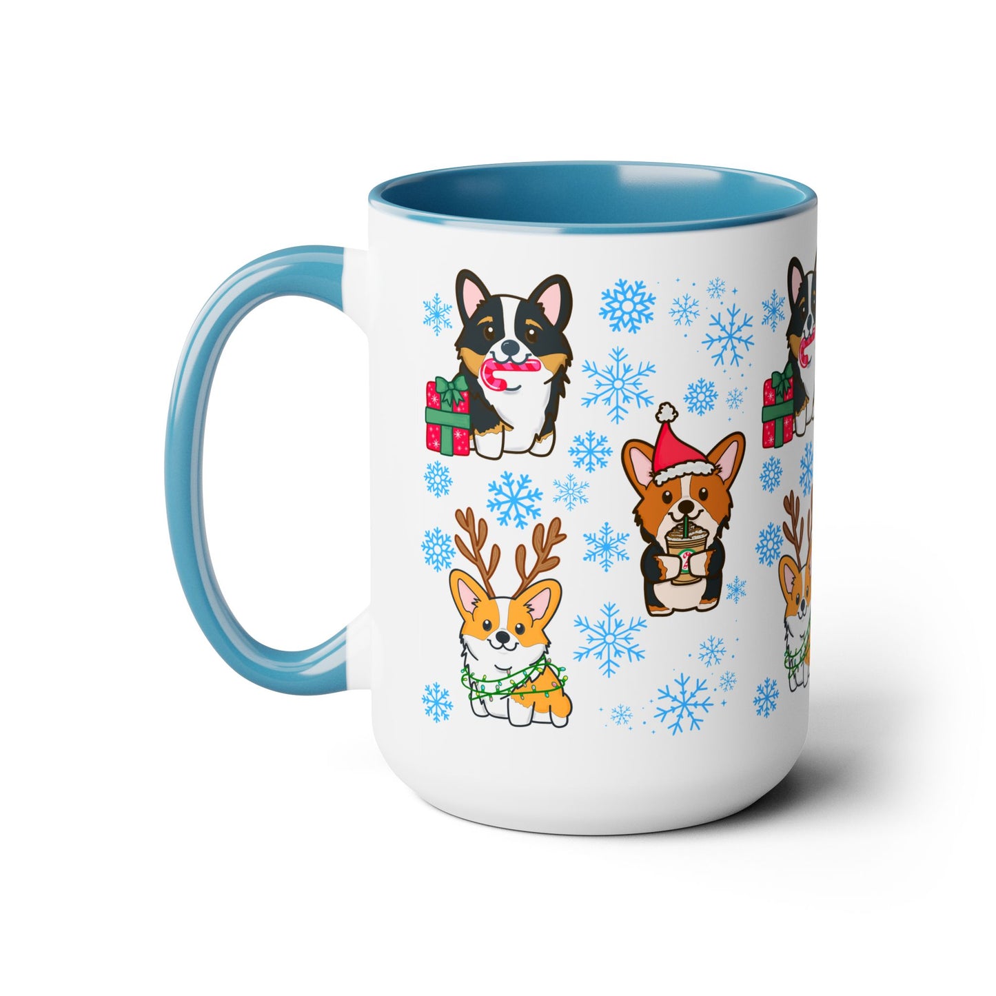 Merry Corgi Christmas Coffee Mug | Corgi Dog X-Mas Mug | Christmas Movie Watching Mug | Christmas Eve Gifts | Hot Cocoa Mug