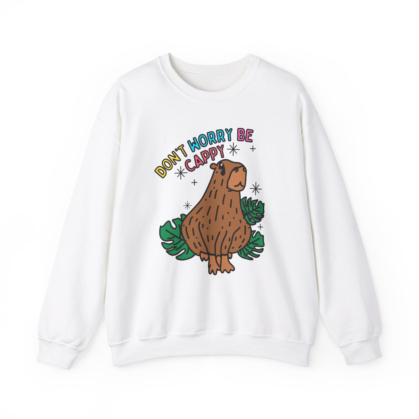 Capybara Inspirational Pullover Sweatshirt | Capybara Crewneck Adult Unisex Fit Sweatshirt