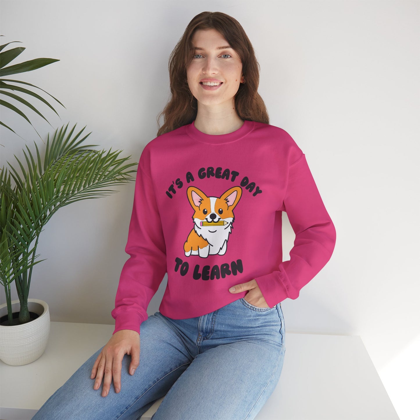 Corgi Teacher Pullover | Corgi School Teacher Sweatshirt | Apparel for Educators & Corgi Lovers | Teacher Gift | Elementary Teacher Sweater