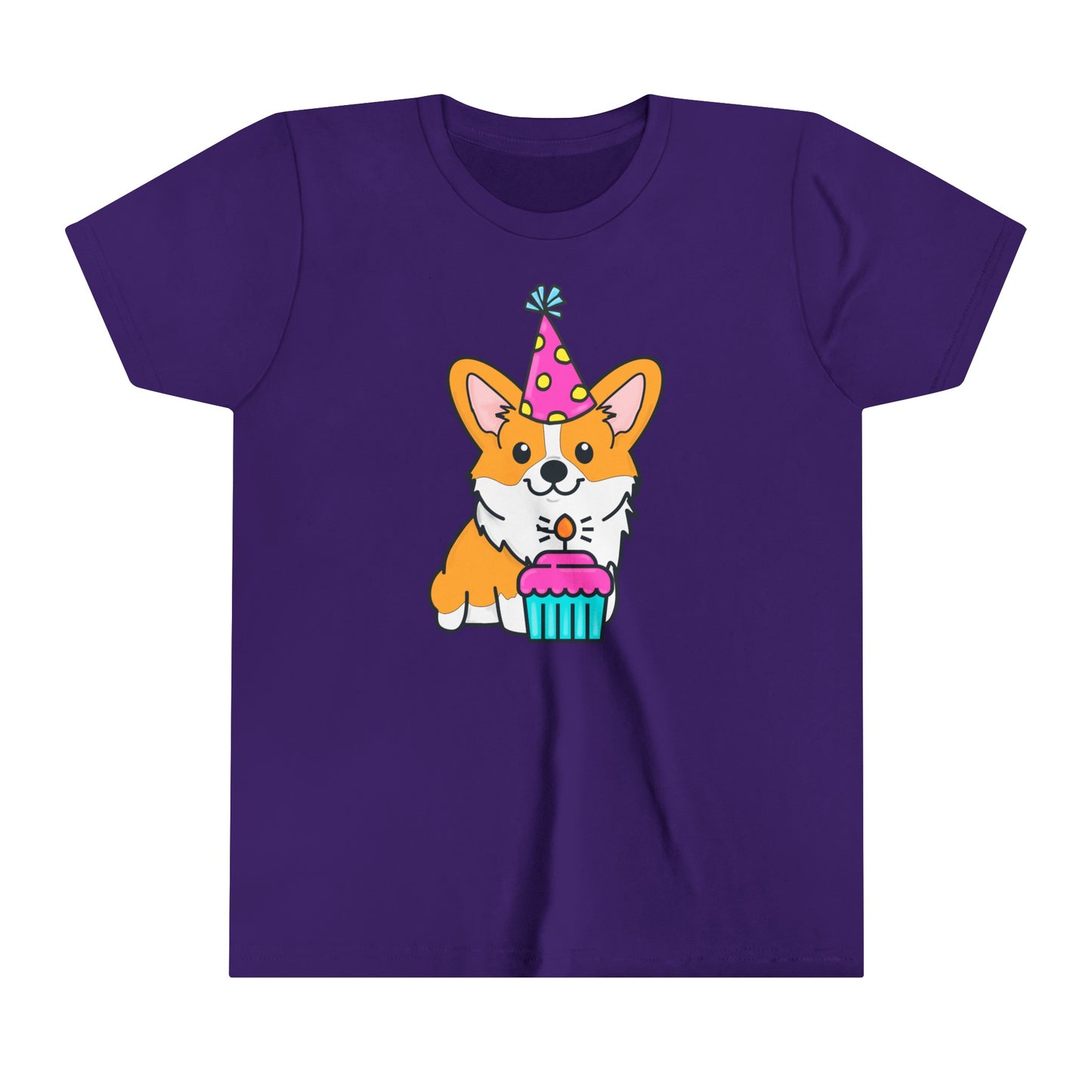 Kids Birthday Corgi Dog T-Shirt | Birthday Cake Shirt | Birthday Gift | Youth Corgi Graphic Tee | Kid Dog Lover Tee | Corgi Family