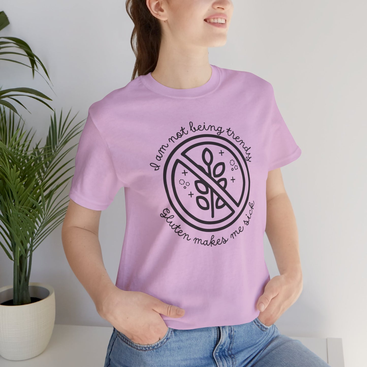 Gluten Free T-Shirt | I'm Not Being Trendy, Gluten Makes Me Sick | Gluten Allergy | Celiac Awareness | Gluten Free Lifestyle | Celiac Gifts