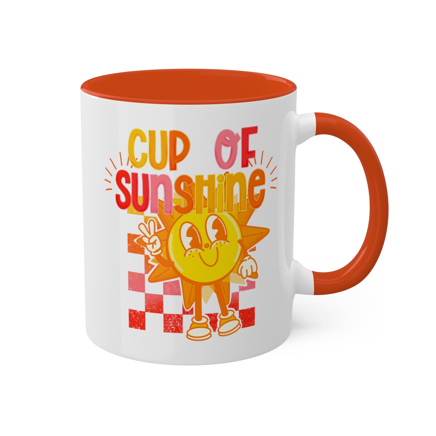 Cup of Sunshine Coffee Mug | Happy Sun Coffee Mug | Cute Retro Cartoon Mug | Positive Coffee Mug | Good Morning Mug | Cute Mugs | Accent Mug