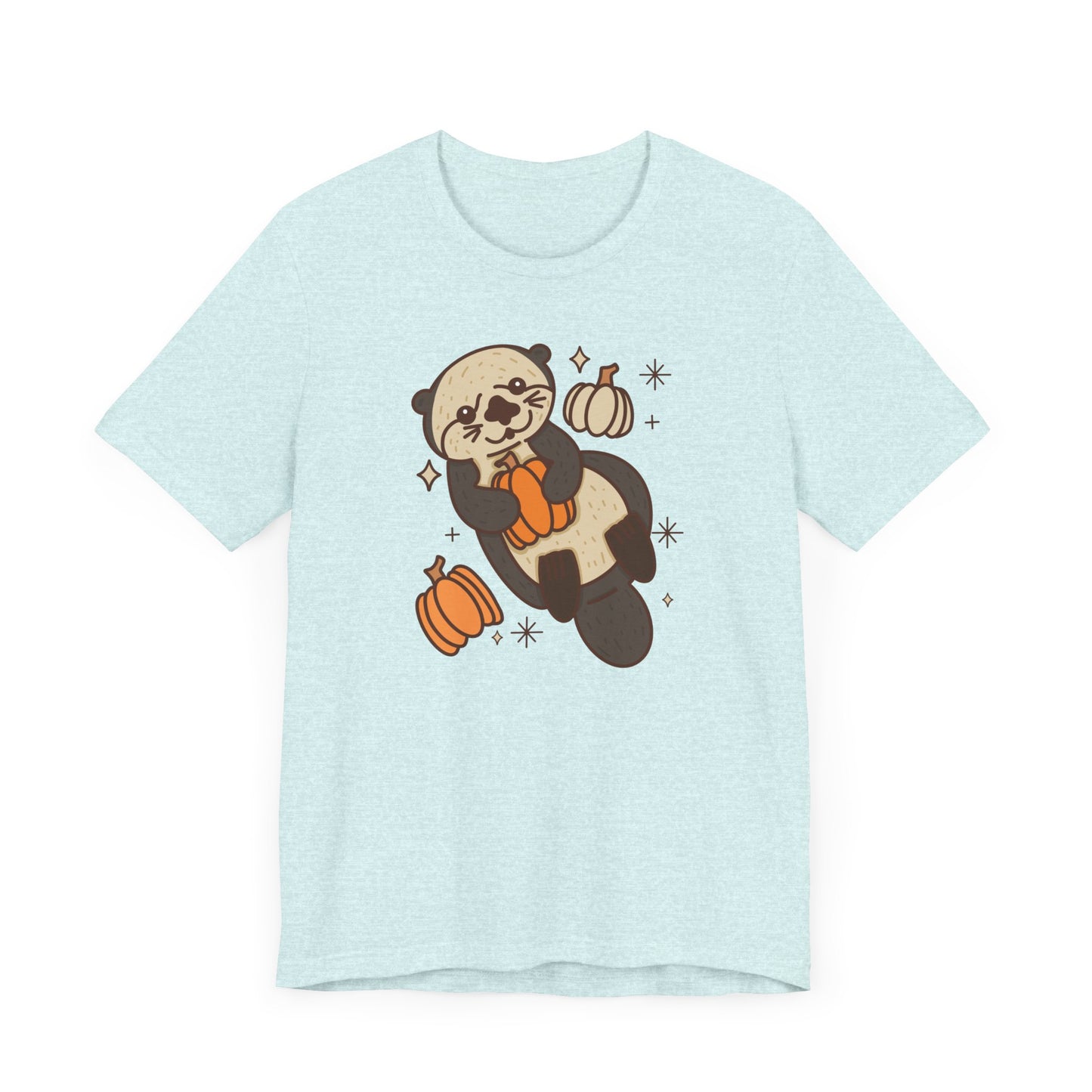 Sea Otter Pumpkin Halloween Unisex Fit Graphic Tee | Ladies Fall T-Shirt