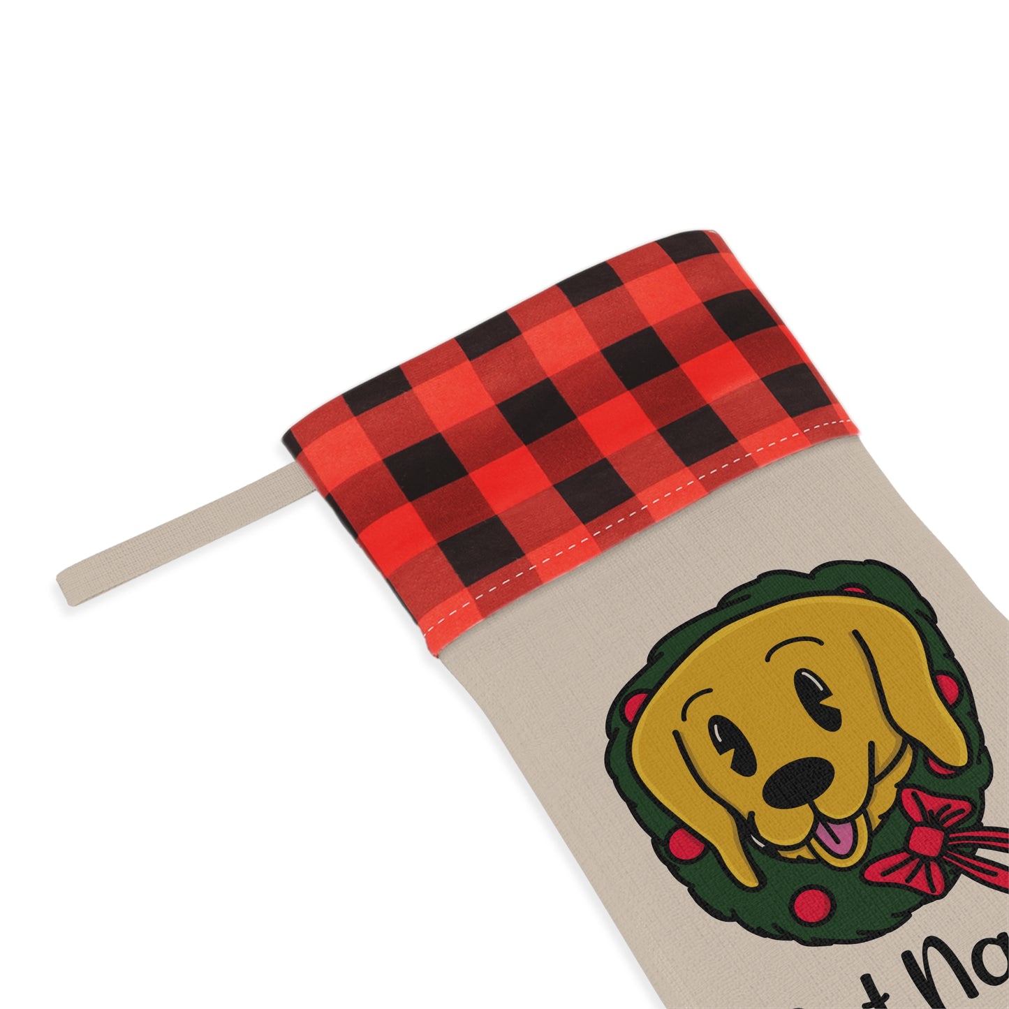 Golden Retriever Pet Personalized Name Christmas Stocking