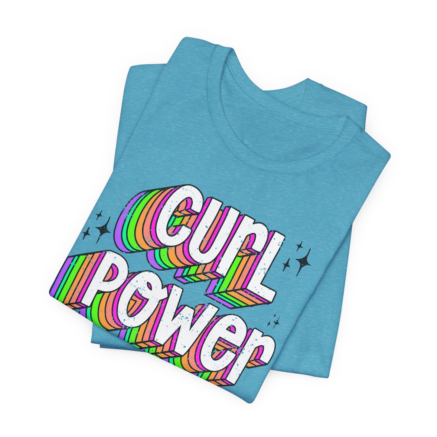 Curl Power Graphic Tee | Empowering T-Shirt for Curly and Natural Hair Women | Curly Hair Gifts | Curly Hairstylist Gift | Curly Girl Tee