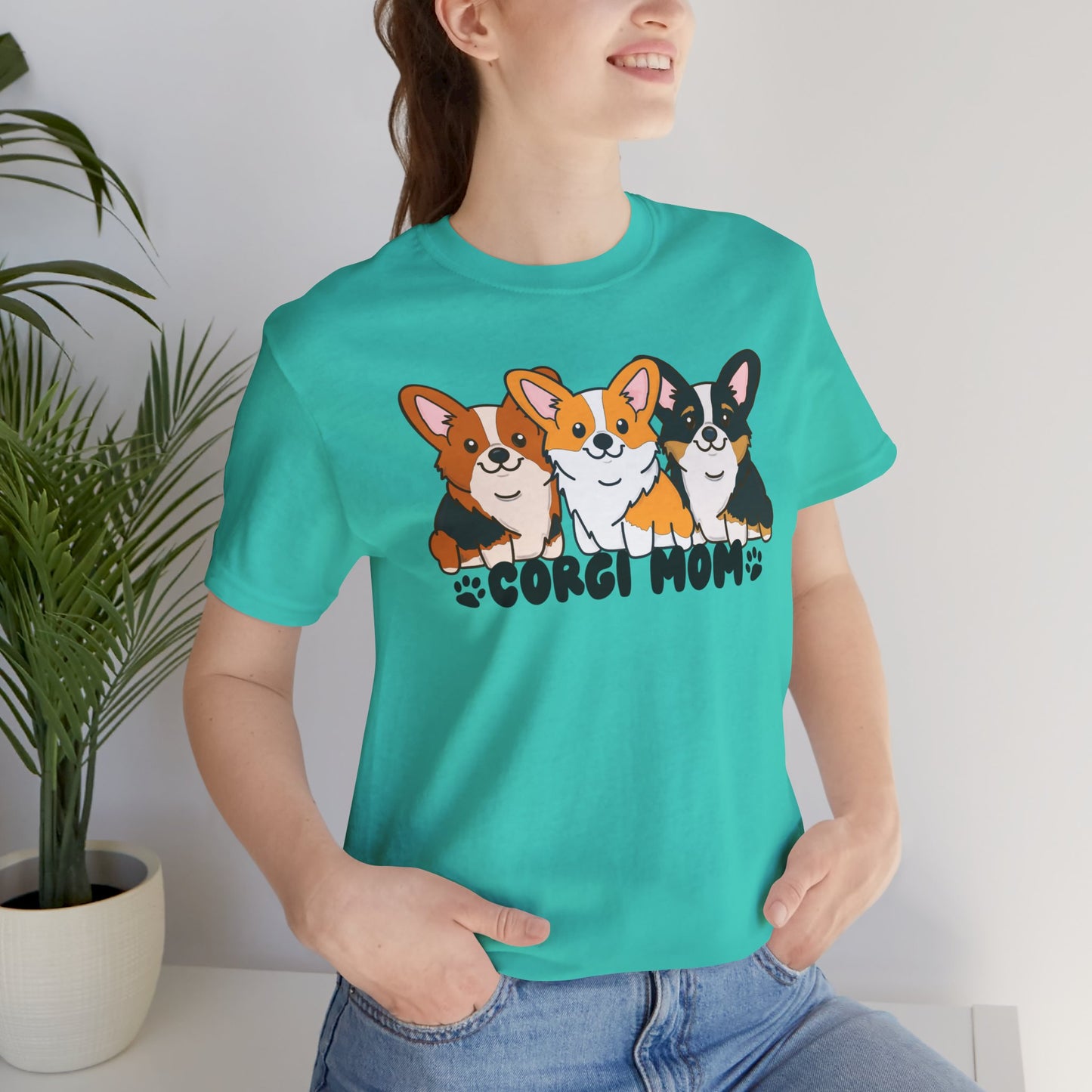 Corgi Mom Graphic Tee | Corgi Lover Shirt | Dog Mom Gift | Cute Corgi T-Shirt | Corgi Mom Life Apparel