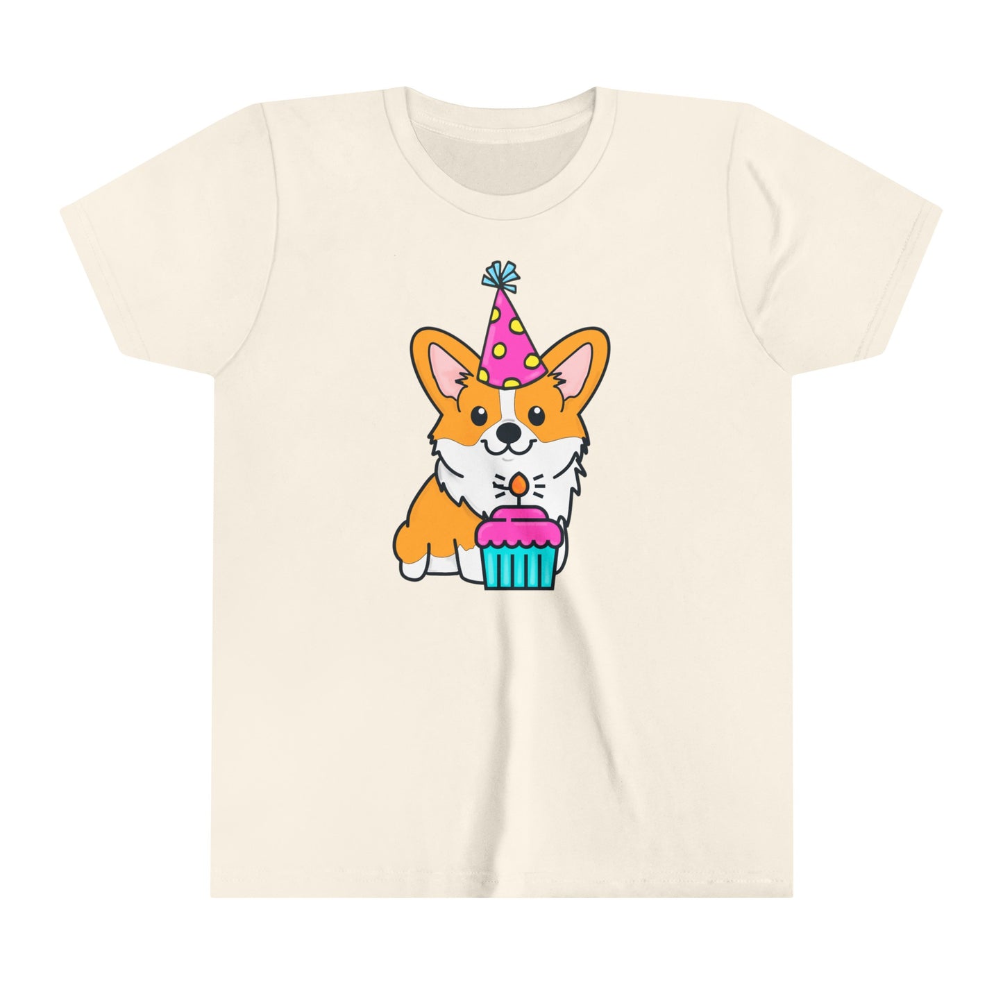 Kids Birthday Corgi Dog T-Shirt | Birthday Cake Shirt | Birthday Gift | Youth Corgi Graphic Tee | Kid Dog Lover Tee | Corgi Family