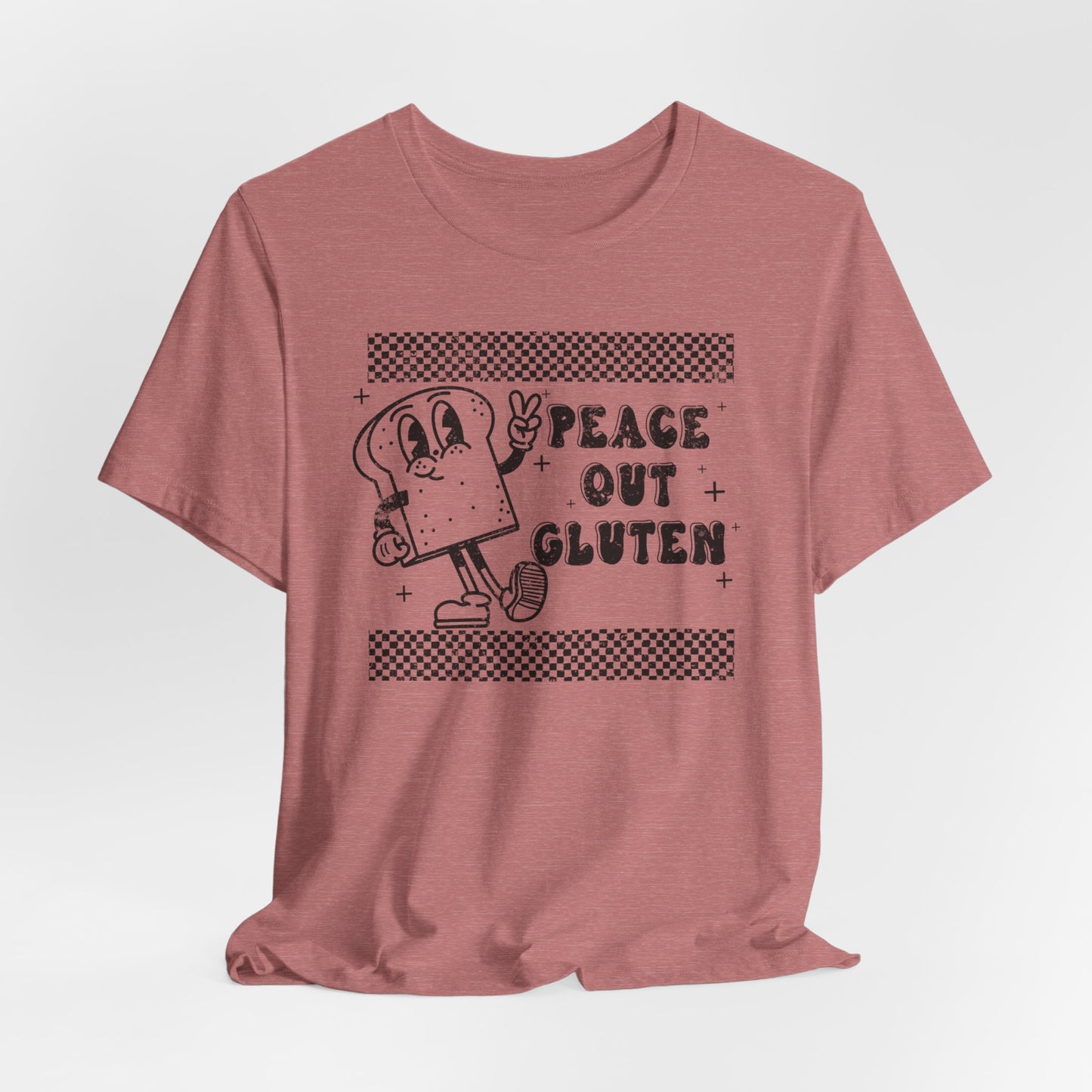 Peace Out Gluten Free T-Shirt | Gluten Allergy | Celiac Awareness | Gluten Free Lifestyle | Celiac Gifts