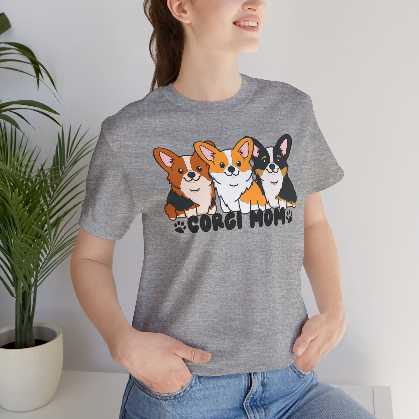 Corgi Mom Graphic Tee | Corgi Lover Shirt | Dog Mom Gift | Cute Corgi T-Shirt | Corgi Mom Life Apparel