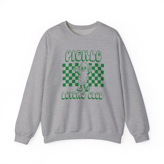 Pickle Lovers Club Pullover Unisex Fit Adult Size Sweatshirt | Pickle Crewneck Sweatshirt