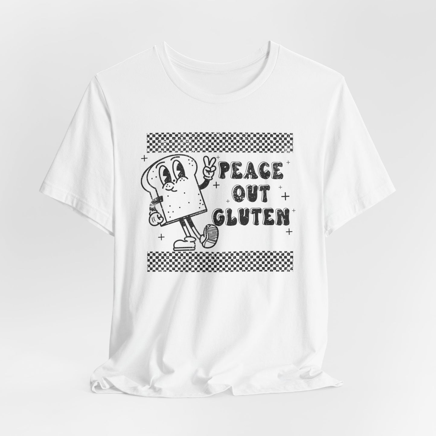 Peace Out Gluten Free T-Shirt | Gluten Allergy | Celiac Awareness | Gluten Free Lifestyle | Celiac Gifts