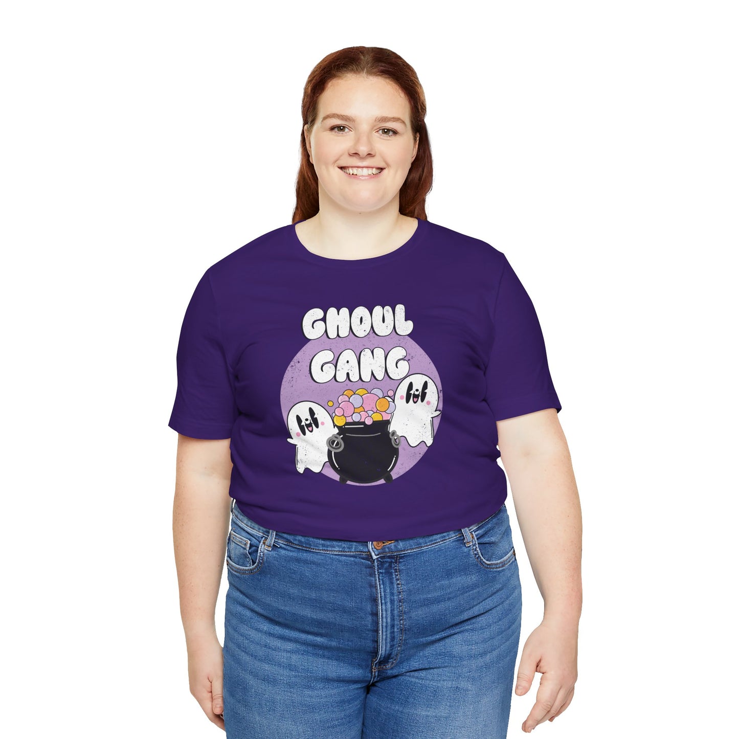 Ghoul Gang Retro Ghost Halloween Unisex Fit Graphic Tee | Ladies Fall T-Shirt