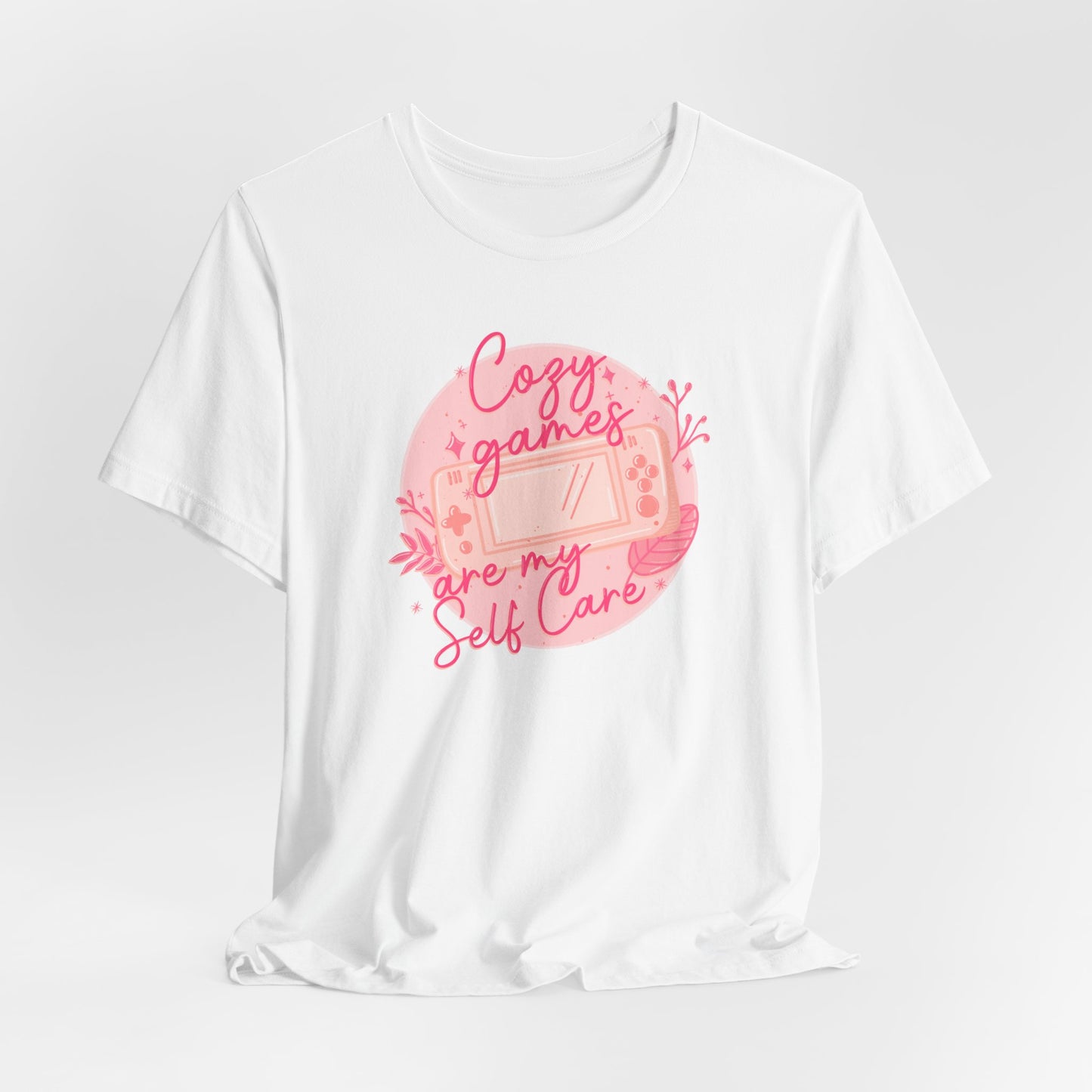 Cozy Games Are My Self Care Women's Tee - Gamer T-Shirt, Video Game Ladies Graphic T-Shirt, Comfortable Gaming Apparel, Unique Gamer Gift