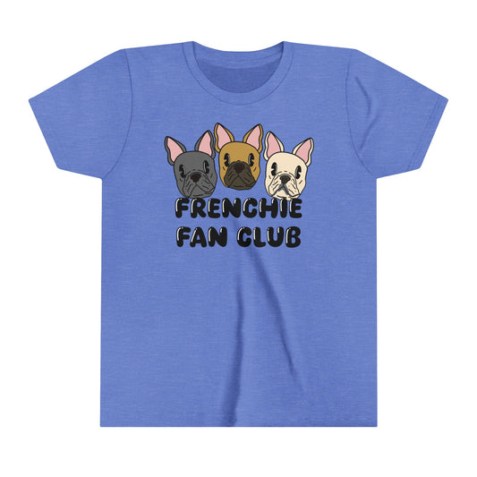 Kids Frenchie Fan Club Graphic Tee - French Bulldog Lover Shirt, Dog Owner Gift, Cute Frenchie Tee, Pet Lover Apparel