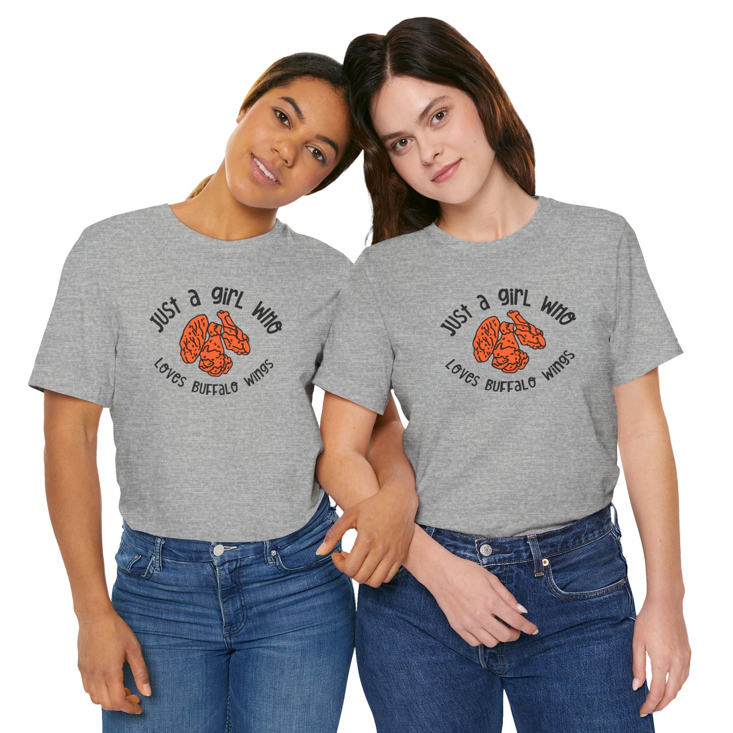 This Girl Loves Buffalo Wings Tee | Chicken Wings Graphic Tee | Ladies Food Shirt | Hot Wings Lover Gift | Spicy food tee