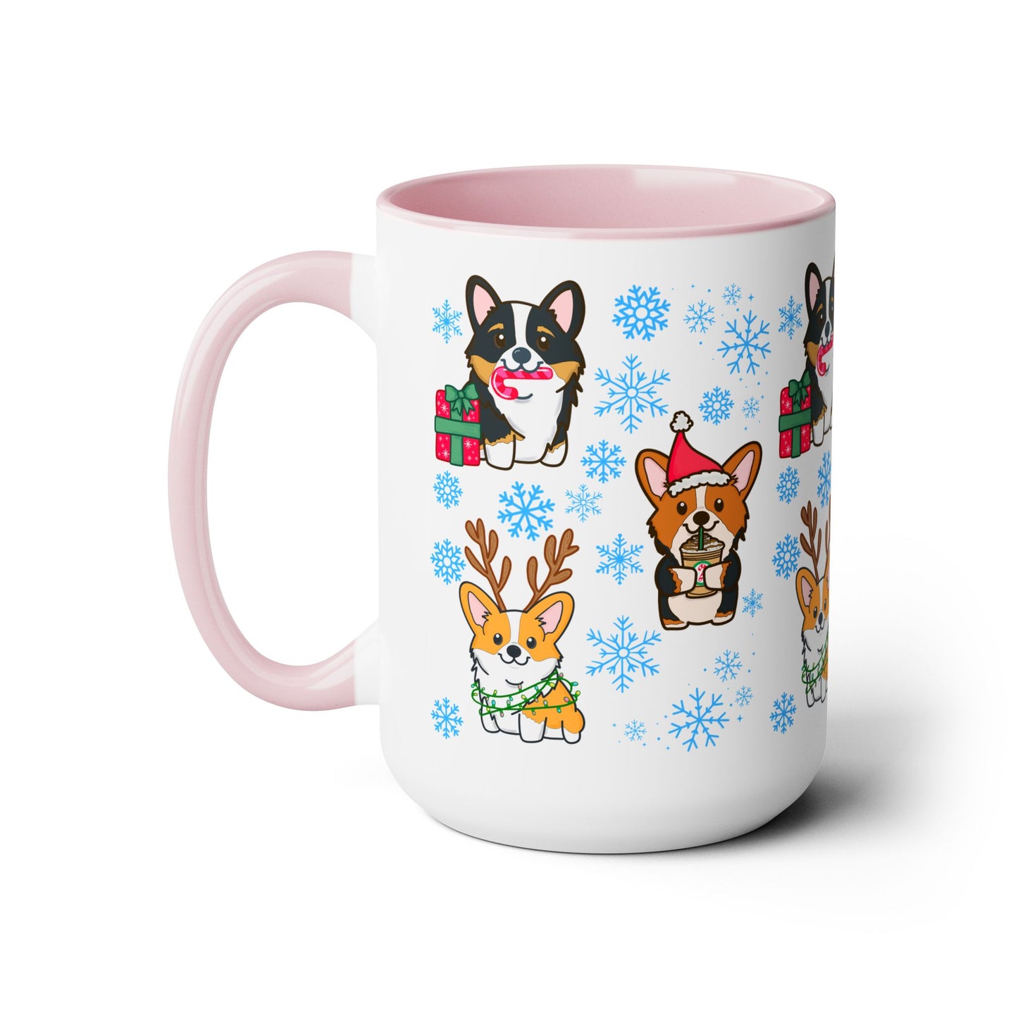 Merry Corgi Christmas Coffee Mug | Corgi Dog X-Mas Mug | Christmas Movie Watching Mug | Christmas Eve Gifts | Hot Cocoa Mug