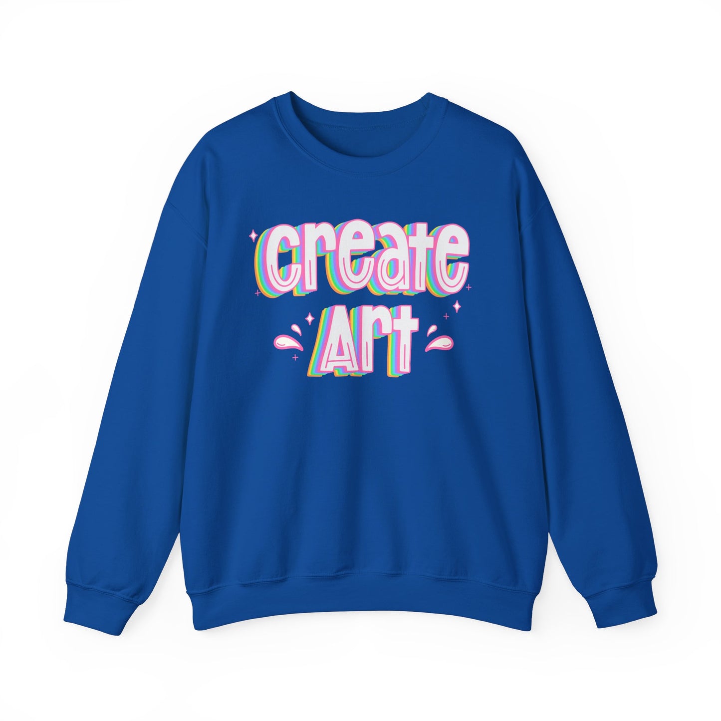 Create Art Unisex Heavy Blend Crewneck Sweatshirt | Art Colorful Sweater | Art Teacher Pullover | Artist Sweatshirt | Teacher Apparel