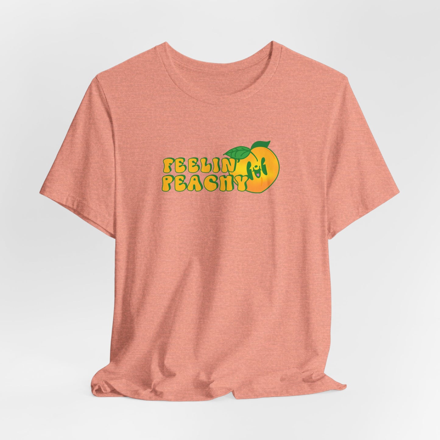 Feelin Peachy Retro Graphic Tee - Vintage Style T-Shirt, Cute Peach Design, Trendy Casual Shirt, Soft Cotton Blend, Unique Peach Lover Gift