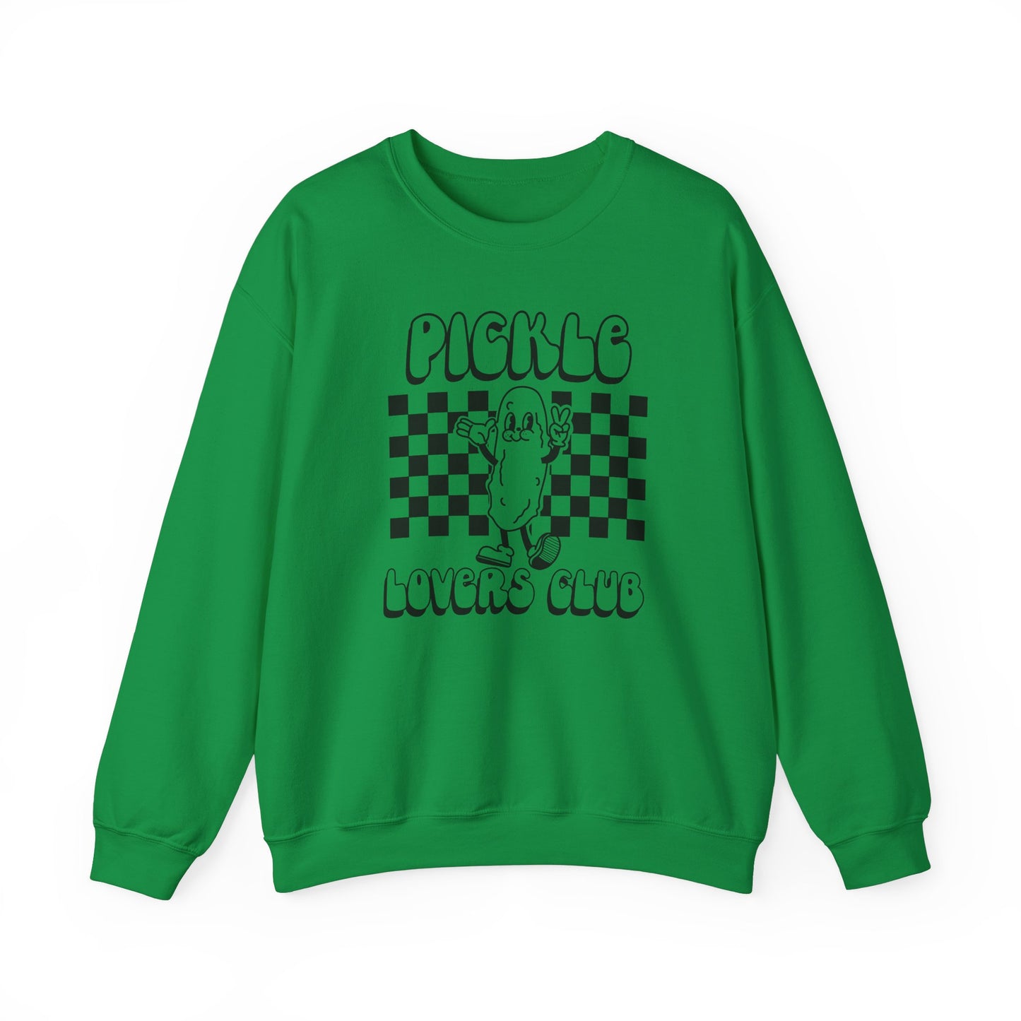 Pickle Lovers Club Pullover Unisex Fit Adult Size Sweatshirt | Pickle Crewneck Sweatshirt