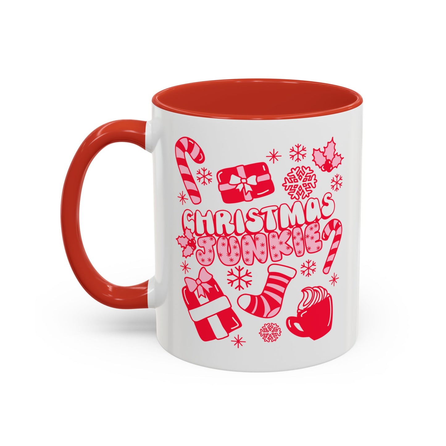 Christmas Junkie Pink Holiday Coffee Mug 11oz/15oz