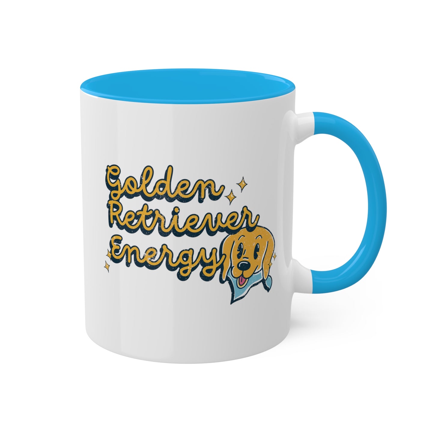 Golden Retriever Energy Coffee Mug  | Dog Lover Gifts | Positive Energy Kitchenware | Good Vibes Drinkware | Funny Dog Mug | Dog Gifts