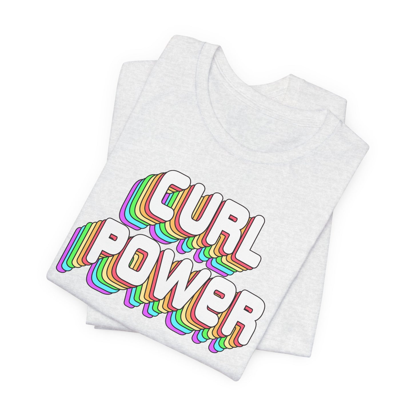 Curl Power Tee - Curly Haired Girl Shirt, African American Pride, Black Power Black Pride Apparel, Natural Hair Graphic T-Shirt