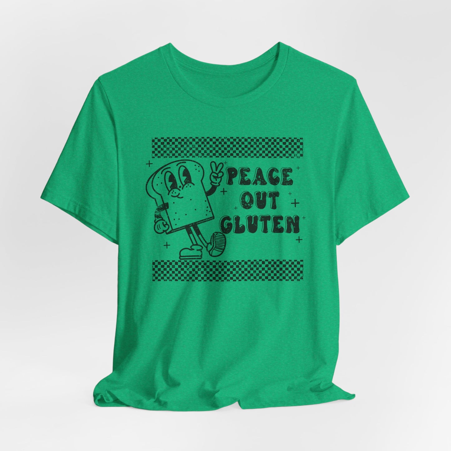 Peace Out Gluten Free T-Shirt | Gluten Allergy | Celiac Awareness | Gluten Free Lifestyle | Celiac Gifts