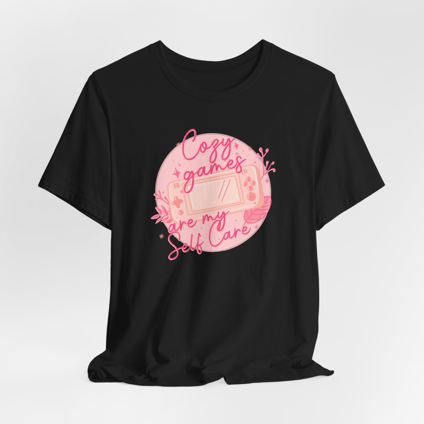 Cozy Games Are My Self Care Women's Tee - Gamer T-Shirt, Video Game Ladies Graphic T-Shirt, Comfortable Gaming Apparel, Unique Gamer Gift