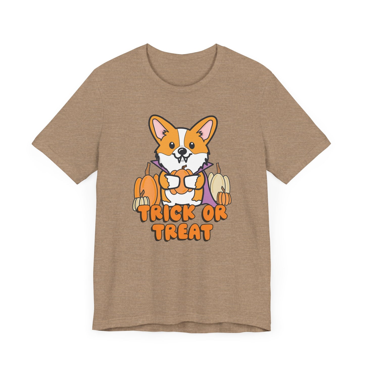 Corgi Vampire Halloween Unisex Fit Graphic Tee | Ladies Fall T-Shirt