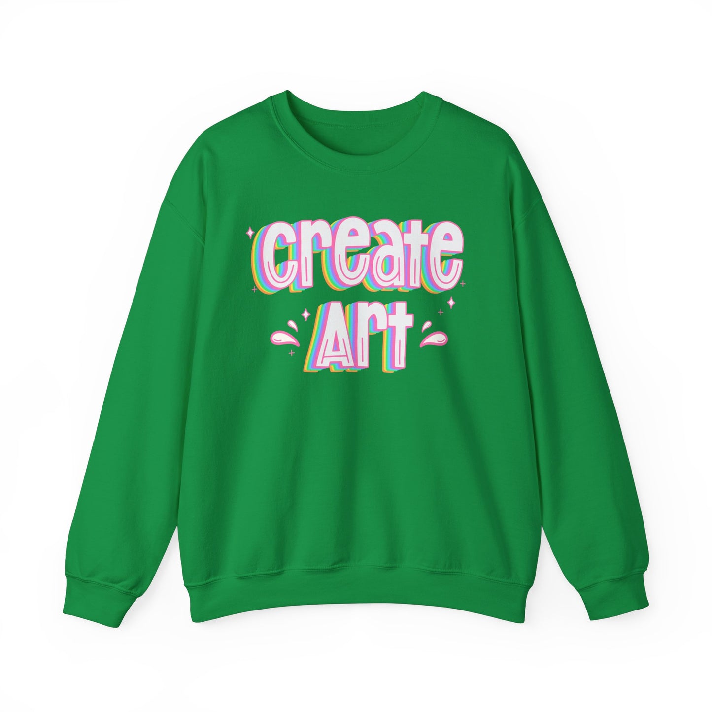 Create Art Unisex Heavy Blend Crewneck Sweatshirt | Art Colorful Sweater | Art Teacher Pullover | Artist Sweatshirt | Teacher Apparel