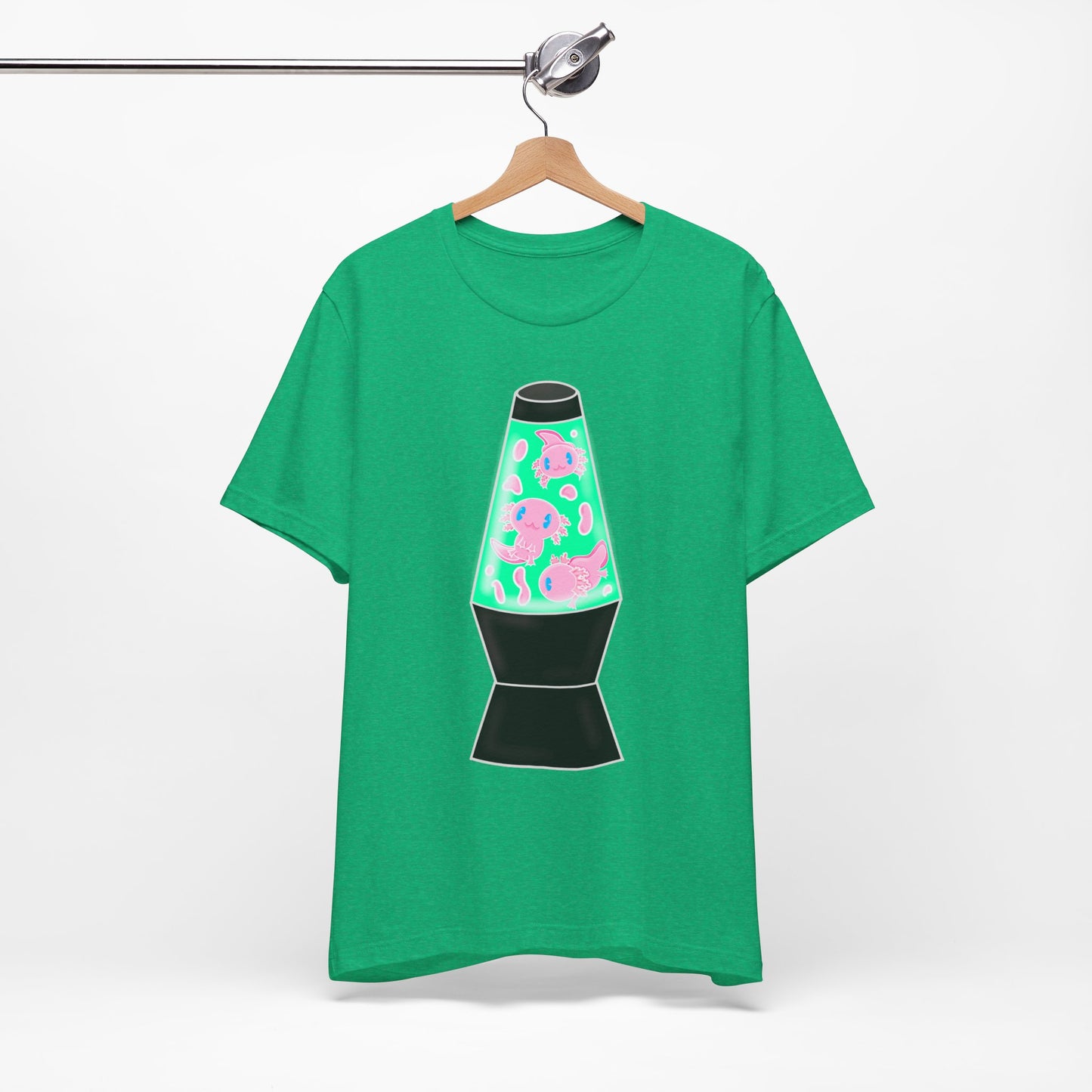 Axolotl Lava Lamp Retro Adult Unisex Tee | Mexican Axolotl Graphic Tee | Axolotl Lover Gifts | Funny Animal Shirt | Unique Amphibian Tee