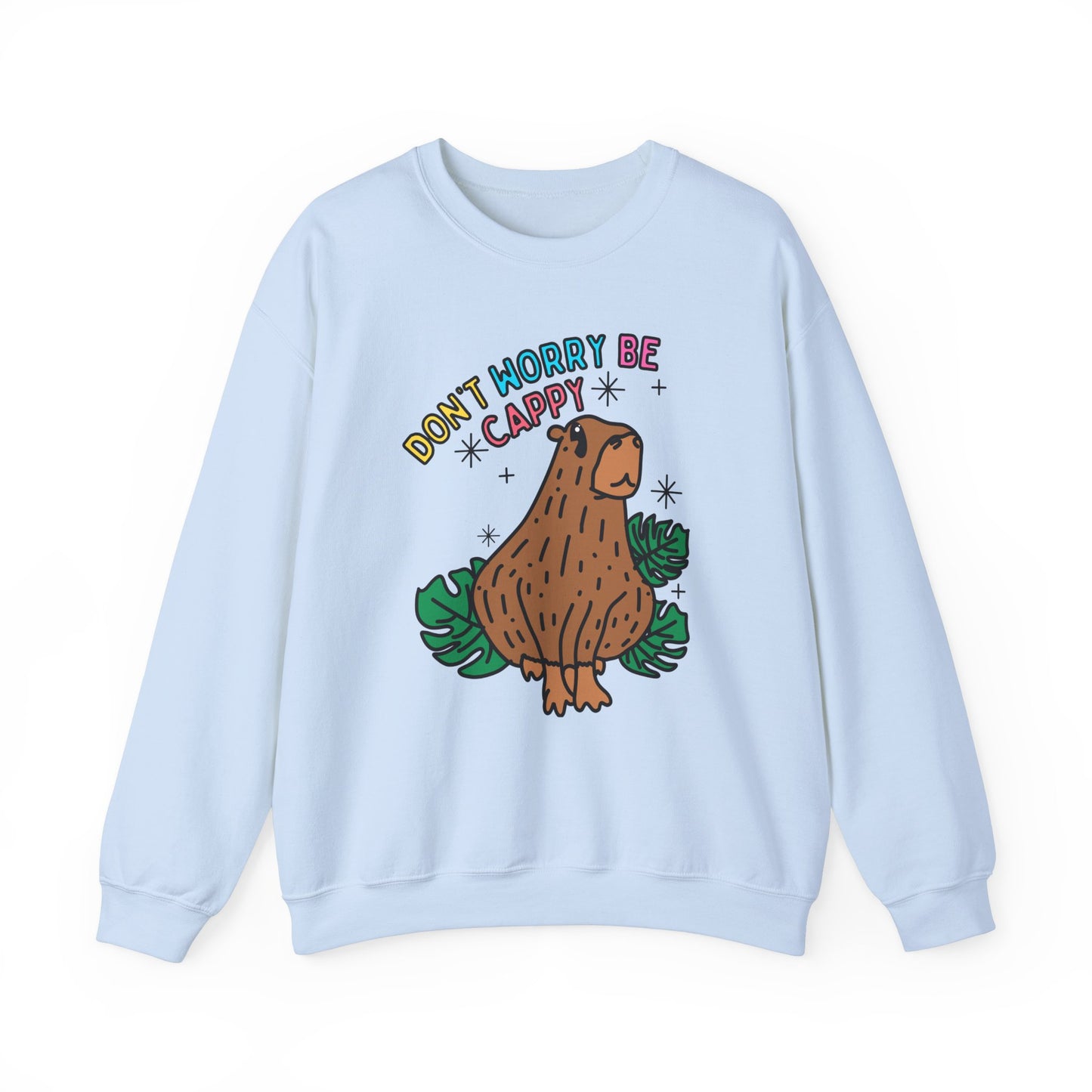 Capybara Inspirational Pullover Sweatshirt | Capybara Crewneck Adult Unisex Fit Sweatshirt