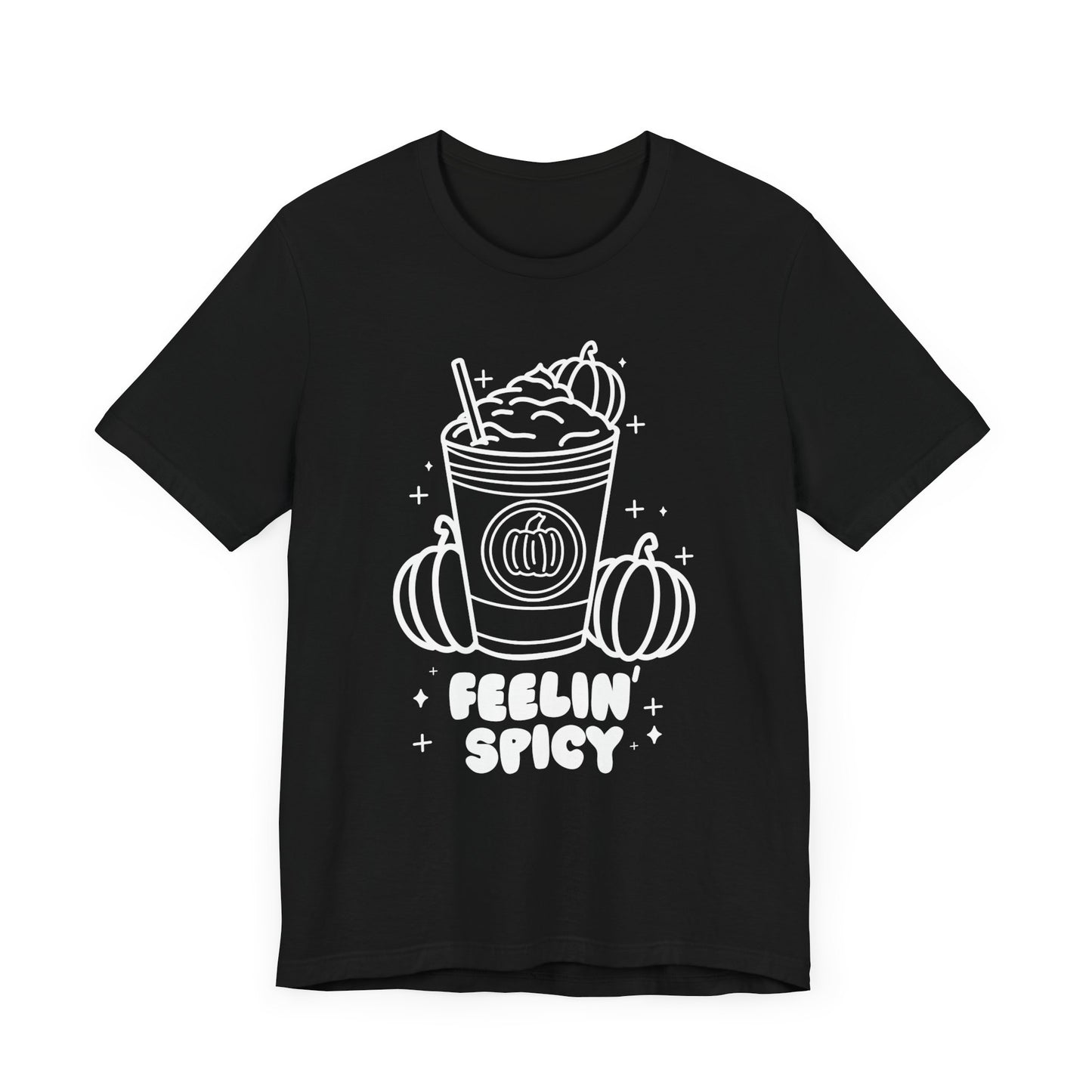 Feelin' Spicy Pumpkin Spice Fall Coffee Graphic Tee | Fall Adult Unisex Fit T-Shirt