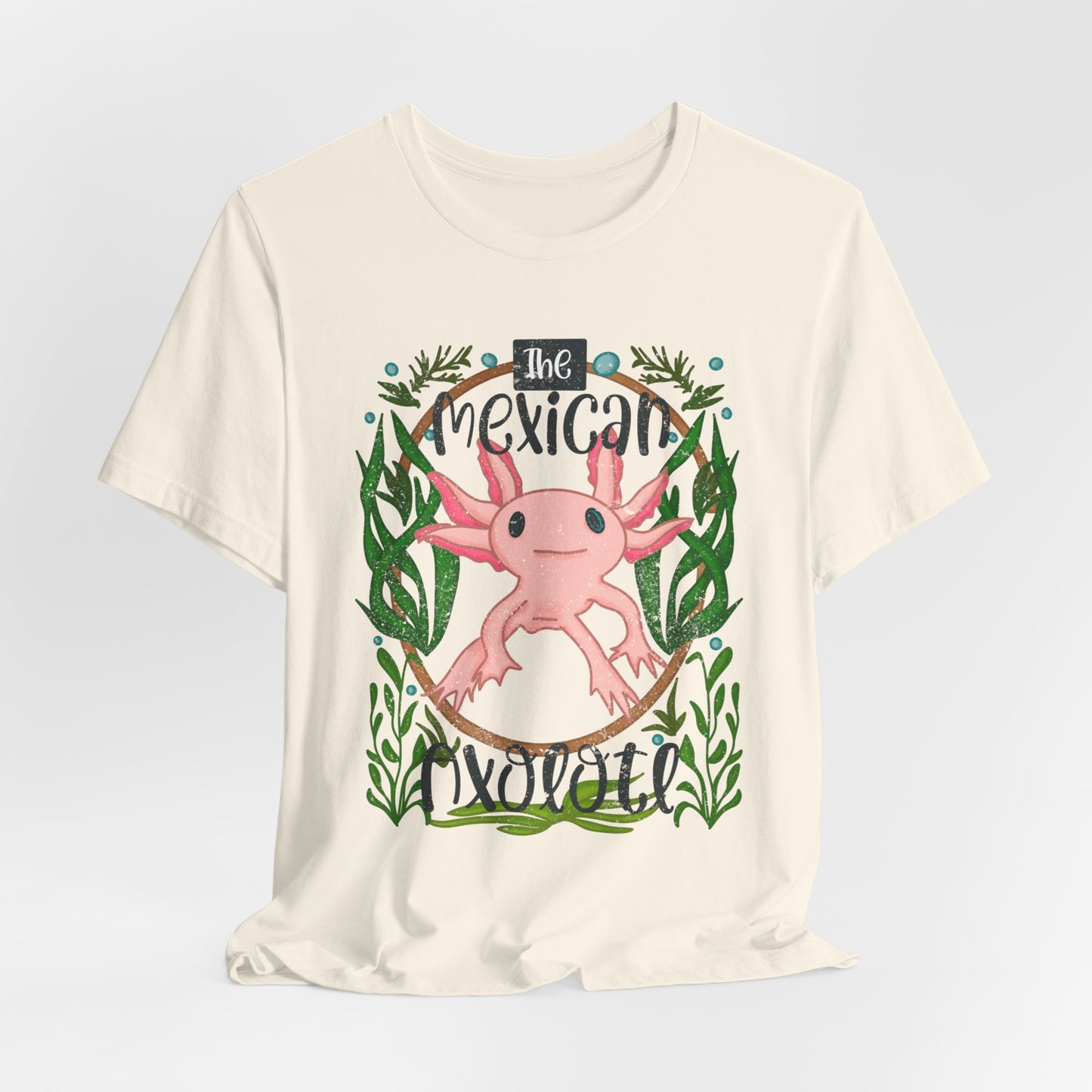 Mexican Axolotl Unisex Graphic Tee | Cute Pink Axolotl Gifts | Nature Inspired Shirt | Amphibian T-Shirt | Animal Lover Conservation Tee