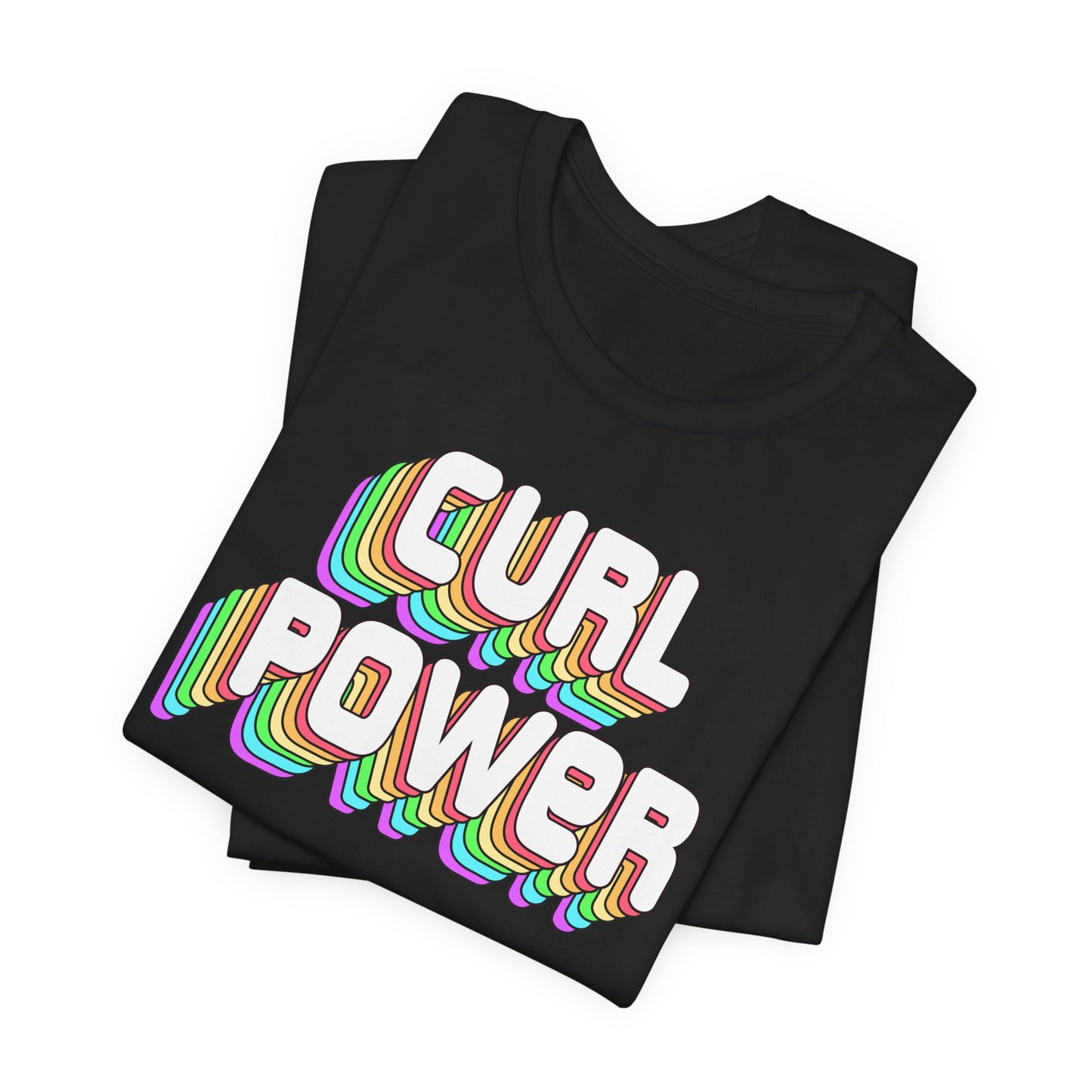 Curl Power Tee - Curly Haired Girl Shirt, African American Pride, Black Power Black Pride Apparel, Natural Hair Graphic T-Shirt