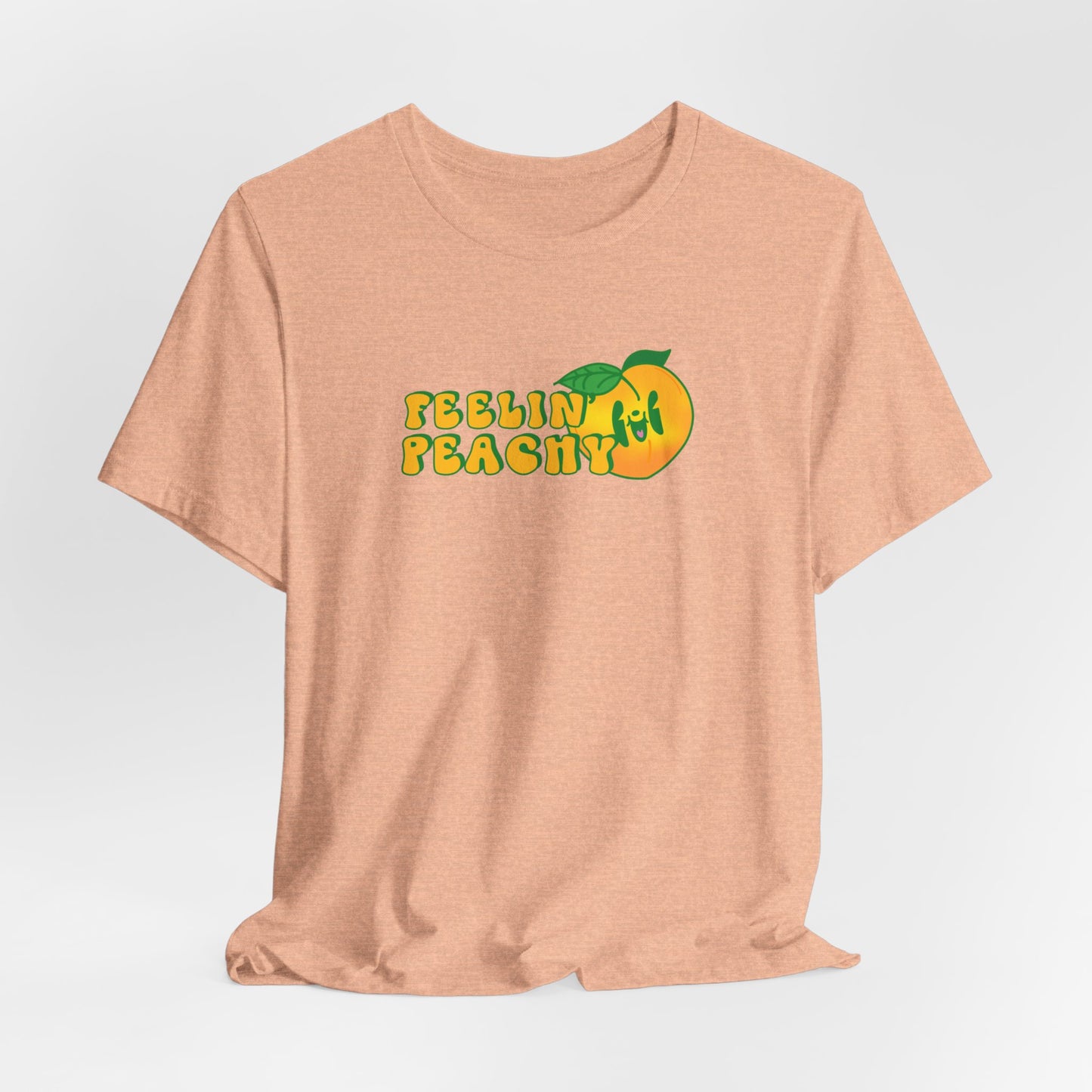 Feelin Peachy Retro Graphic Tee - Vintage Style T-Shirt, Cute Peach Design, Trendy Casual Shirt, Soft Cotton Blend, Unique Peach Lover Gift